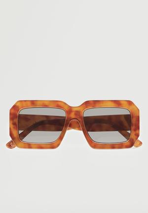 Tortoiseshell retro sunglasses - chocolate