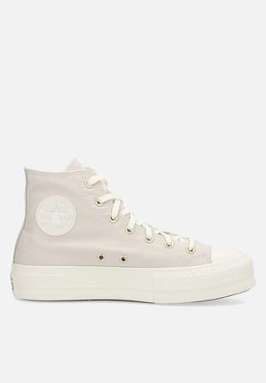 converse white and black platform