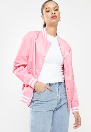 womens leather baseball jacket