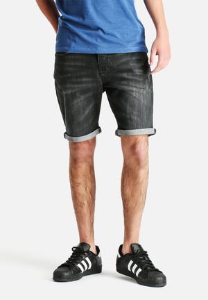 Black Denim Shorts 