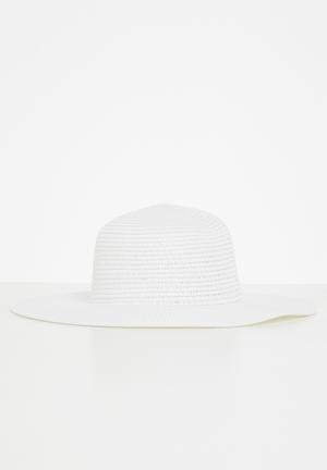 Jill wide brim sun hat - white