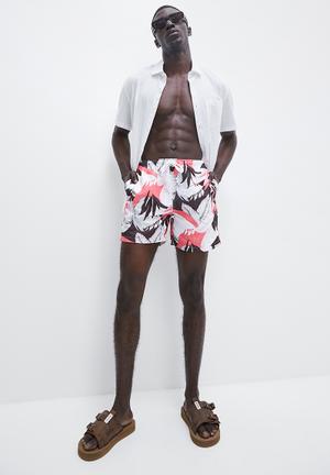 Printed abstract swim short - multi 