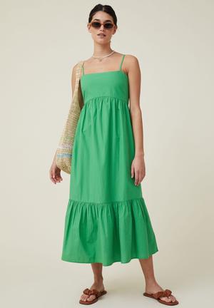 Piper strappy maxi dress - garden green