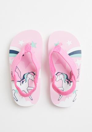 Havaianas Pink Unicorn Flip Flop Sandals Girls size 13-1