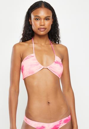 Juicy Couture VELVET TRIANGLE BRA - Bikini top - pink glo/pink 