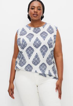 Plus size white shell hot sale tops