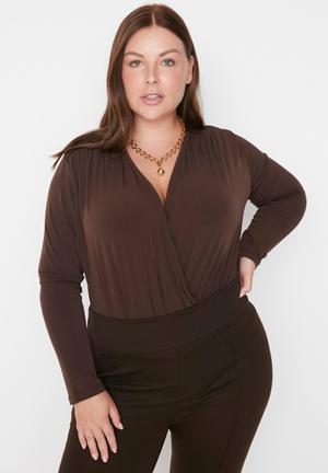 plus size long sleeve body suit