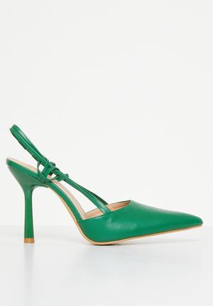 Nova slingback stiletto heel - green