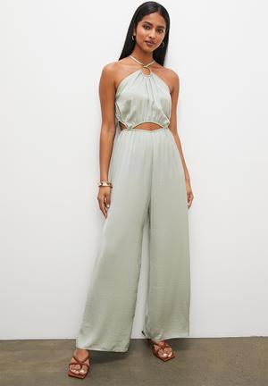 halter neck palazzo jumpsuit