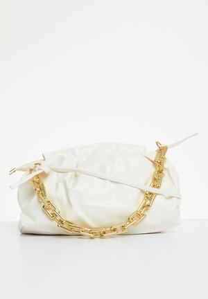 Guess Women's Katey Mini Satchel Bag, Natural/Eggshell, One Size