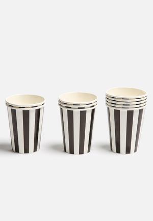 Striped paper cups