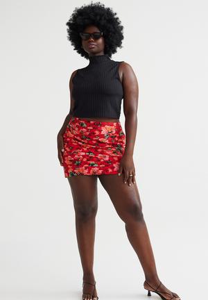 Buy red 2024 mini skirt