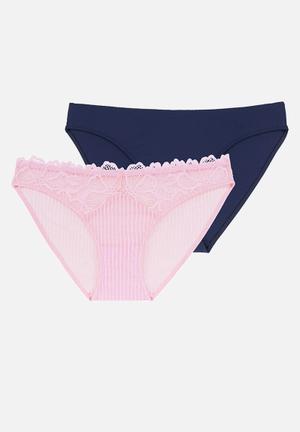Buy Victoria's Secret PINK Pure Black Bandana Print Brown Cotton Thong  Knickers from Next Luxembourg