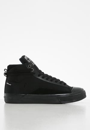  Replay Women's Flat Sneaker, White Black 062, 8