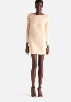 Damitri Hyper Cube Sequin Cube Antique Shift Dress