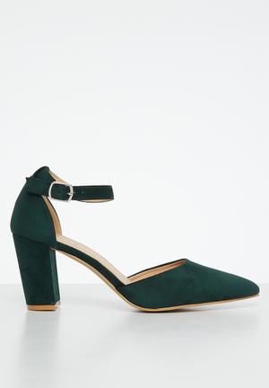 Ashton Forest Green Suede Lace-Up Heels | Lace up heels, Green suede, Heels