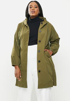 Calvin klein classic on sale hooded trench coat