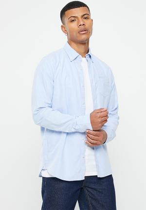 Patta Oxford Longsleeve Shirt (Evening Blue)