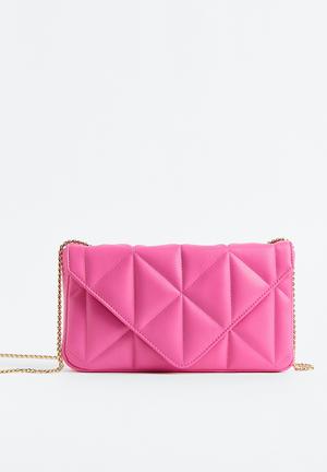 Quilted shoulder bag - pink