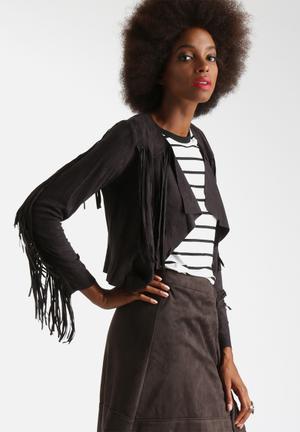 Suedette Fringe Jacket