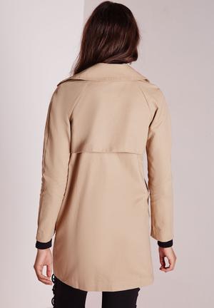 Double Breasted Trench Coat - Stone Missguided Jackets | Superbalist.com