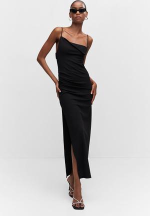 Black silk hotsell cocktail dress