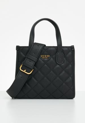 Guess Adam Flap Quilted Small Backpack - Black