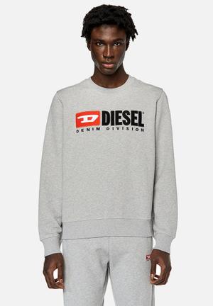 Diesel Jeans Mens S-Crew-Division Felpa Sweatshirt - Navy