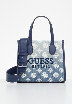 GUESS cross body bag Katey Luxury Satchel Denim Ombre Logo, Buy bags,  purses & accessories online