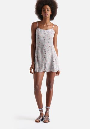 Swirly Paisley Lace Back Cami Dress