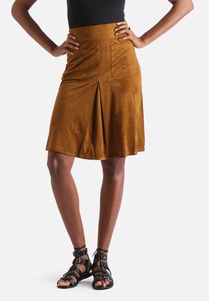 Suede A-Line Skirt 