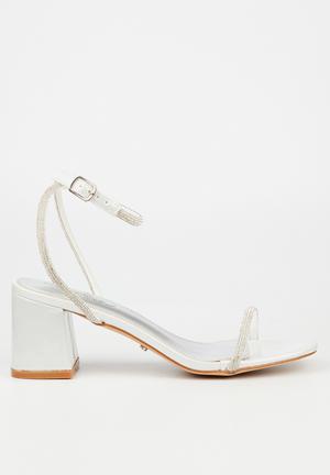 Buy STAR FALL WHITE HEELED SANDALS for Women Online in India