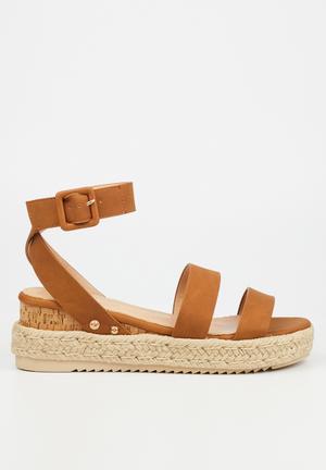 Tan low sales heel wedges