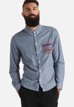 Denim Shirt with Aztec Pocket
