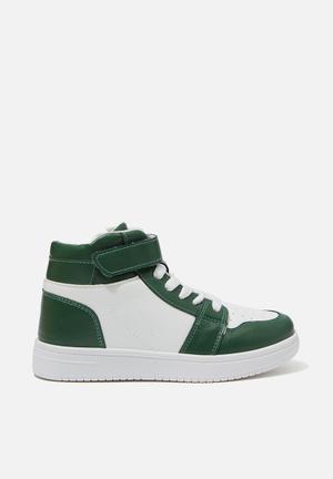 Cotton on Kids - Teddy Classic Trainer - White/swag Green
