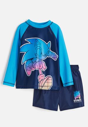 Print-motif Windbreaker - Bright blue/Sonic the Hedgehog - Kids