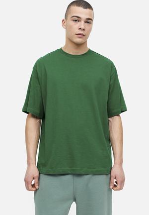 Men - Black Oversized Fit Printed Mesh T-Shirt - Size: M - H&M