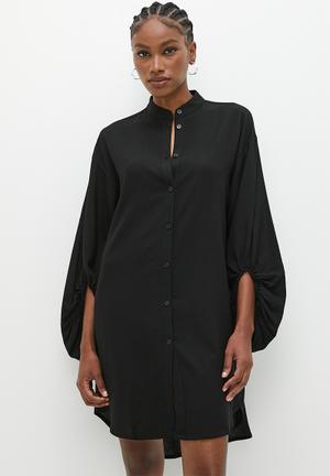 Zimmermann Dresses | Womens Tie Collar Midi Dress Black – Myra Digital India