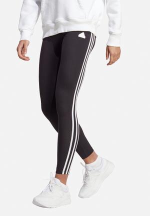 Adidas Women's 3 Stripes Leggings (Vivid Red/Team Real Magenta, Size XL)