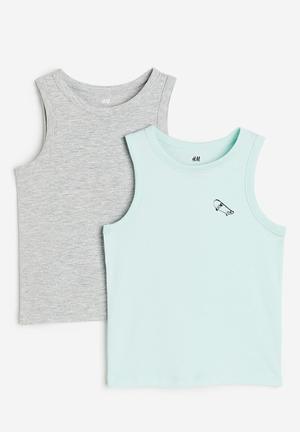 3pk Cotton Blend Cami Tops (2-8 Yrs)