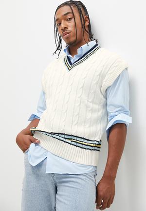 Mens hot sale sleeveless knitwear