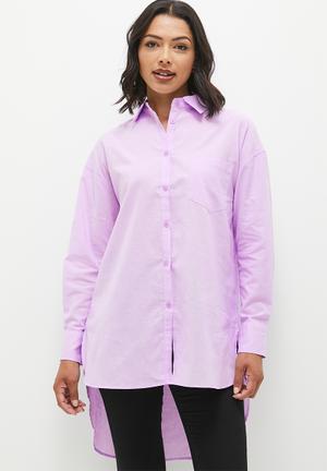 Lace-back Linen-blend Shirt