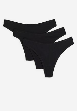 adidas Women's Tanga Thong Panties, Black, XS : : Fashion