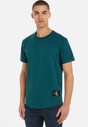Calvin Klein Jeans Badge Rib Cotton-Blend Short Sleeve T-Shirt