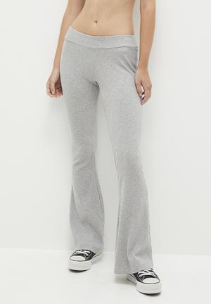 adidas Originals Womens Rib Flared Pant - Brown