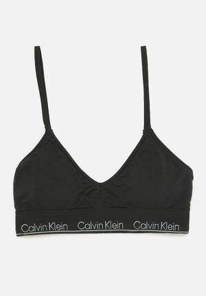 Calvin Klein - Girls Black & White Cotton Bralettes (2 Pack