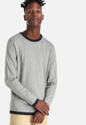 Plain knit crew 