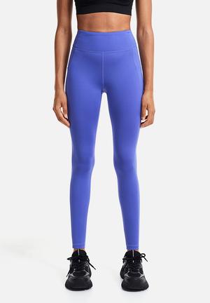 FILA Women's Fitness Gym Velour Leggings Tight Track Pants Blue SZ
