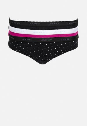 Just Intimates Seamless Striped Panties with Ribbed Detail (6 Pack)  (Seamless Sport Boyleg Panties (Pack of 6), X-Large)