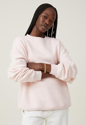 Nike Hoodie Womens Small Pink Gold Long Sleeve Sweatshirt Cowl Neck Cropped
